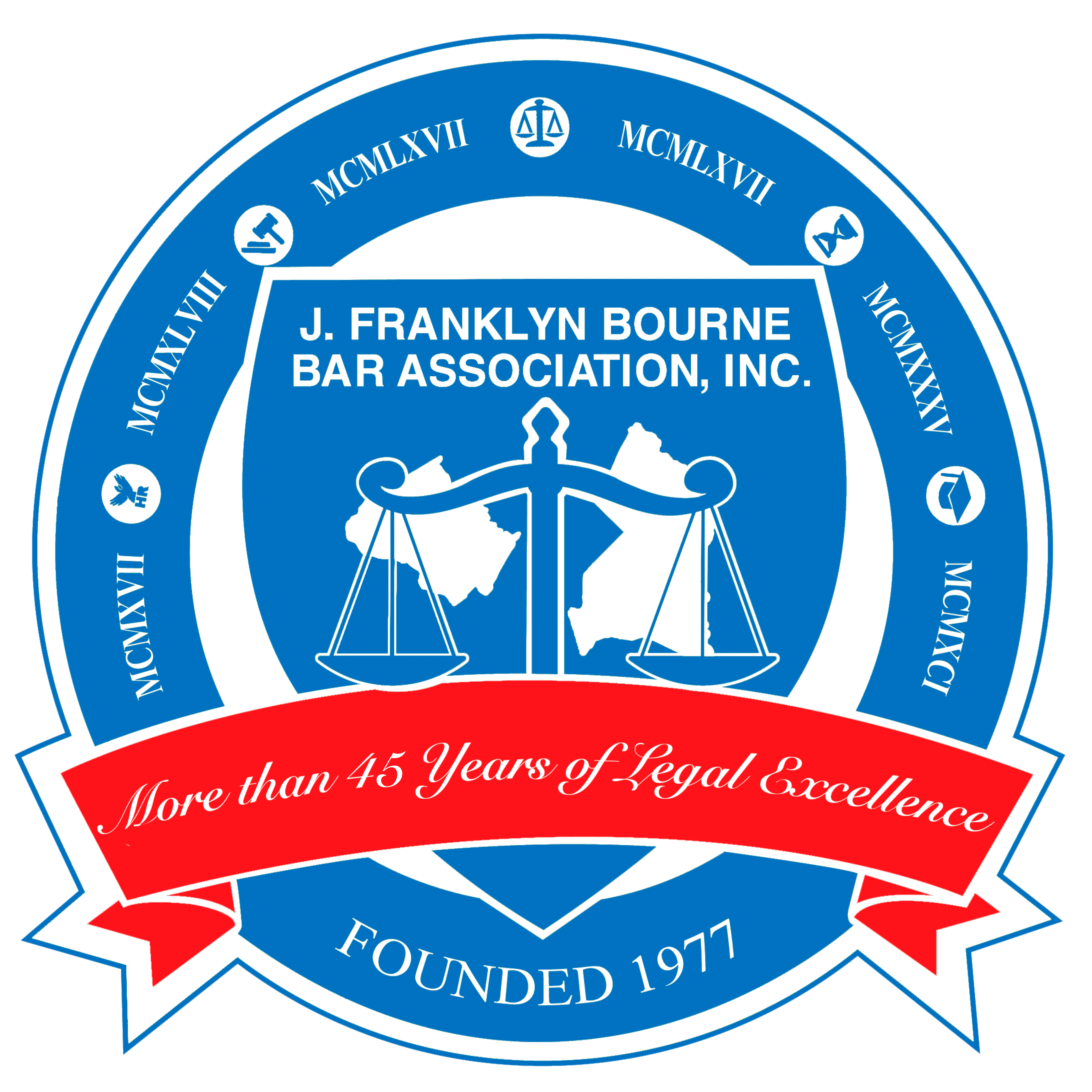 The J. Franklyn Bourne Bar Association logo